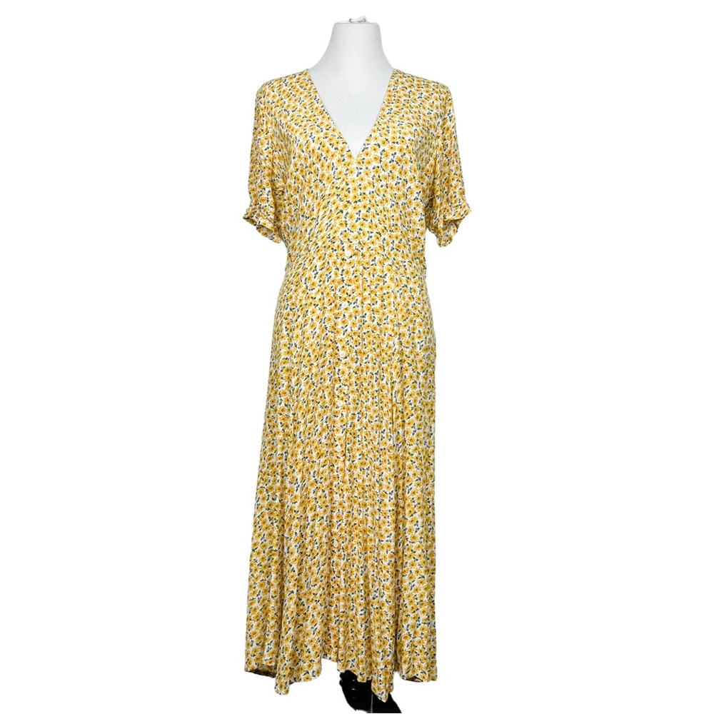 Faithfull The Brand Ari Midi Dress Marguerite Floral Print Women’s Large Size 8 - Picture 7 of 16